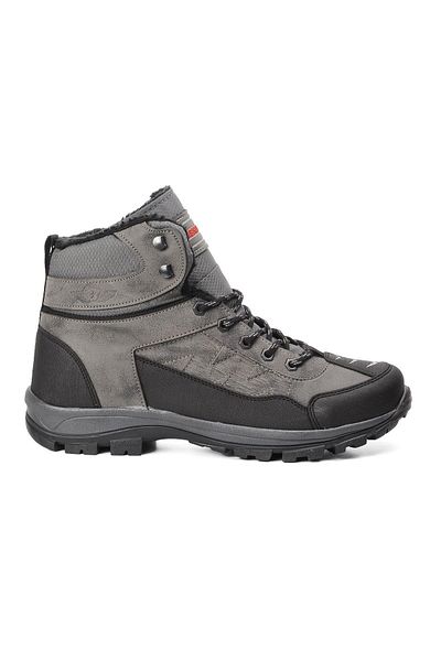 Aspor Smoked Black Large Size Worker Men's Boots