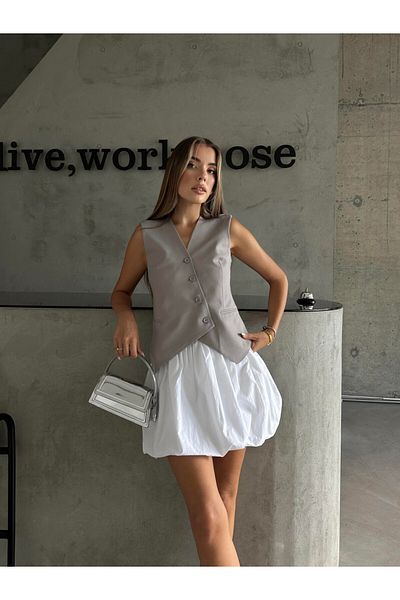mydukkan.co Hume Asymmetric Vest Gray