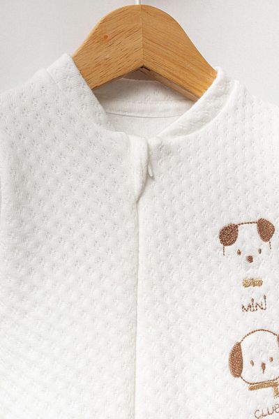 Bebitof Cute Puppies Patterned Cotton Baby Quilted Jumpsuit