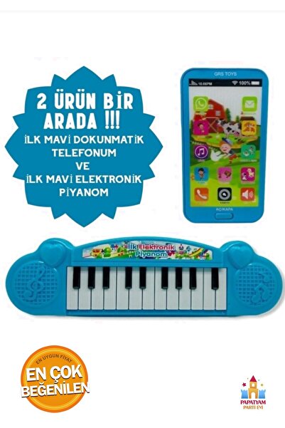 PapatyamPartiEvi Dokunmatik Hayvan Sesli Piyano Oyuncak - Çocuklar İçin Eğlen...