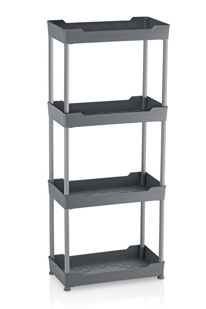 Bayev Clasy Black 4-Tier under Sink Organizer Kitchen Bathroom Organizer Shelving Unit with Wheels