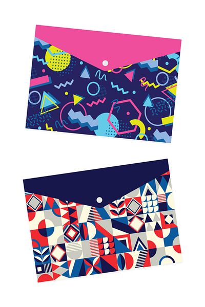 VİVA Puti Patterned A4 Snap File 2 Pieces Puti Shapes