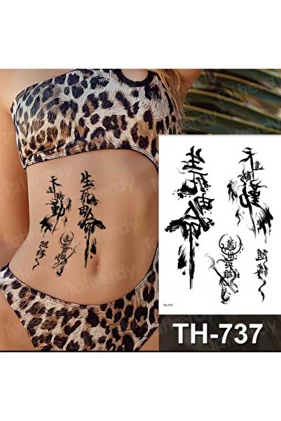 Eva Rose Çince yazılı Geçici Dövme Bilek Boyun Kol Bacak Ve Göbek bel sırt Kadın dövme Erkek dövme tottoo