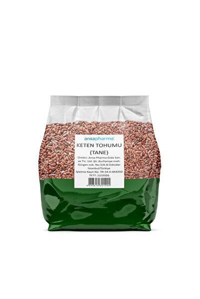 ansapharma Keten Tohumu 600 G 1. Kalite Tane Glutensiz