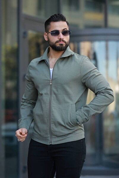 LUMAST New Season Men's Premium Summer/Spring Linen Polo Collar Thin Jacket