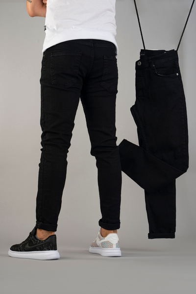 bombe Férfi Slim Fit Skinny Cut Jeans nadrág fekete