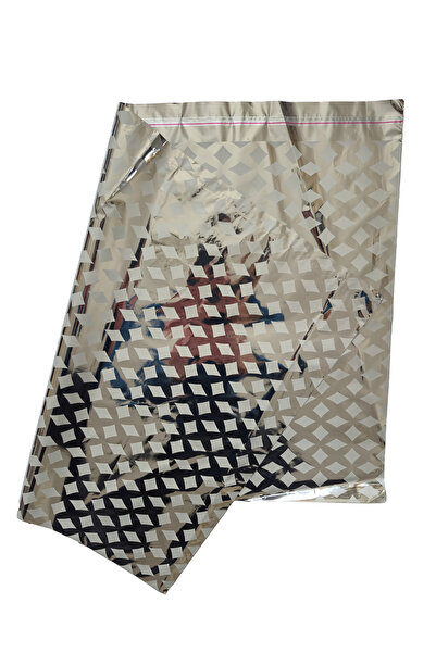 Dekals 5li Çok Büyük Boy 45x65 Hediye Poşeti Yapışkanlı Tek Desen Metalize Hediye Poşeti