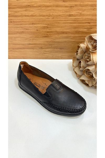 Scavia Keen Rm 48 Women's Summer Genuine Leather Orthopedic Perforated Shoes