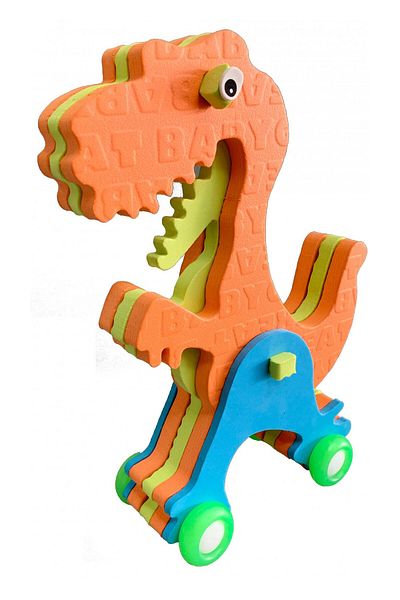 Babymax Babygreat, Foam Bath Toy Animals with Wheels (Tyrannosaurus, Flying Dragon), GB-A1