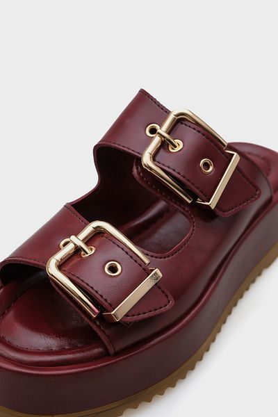 Capone Outfitters Papuci de damă Marley cu cataramă dublă cu toc pană