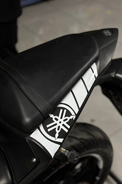 Banxtre مجموعة ملصقات ذيل بيضاء لجانب الذيل لمجموعة محرك ياماها (يمين ويسار)