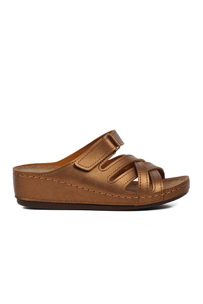 Aspor Copper Brown Women's Slippers