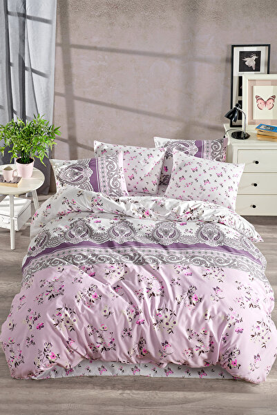 Evimemoda Ліла квітковий візерунок двоспальний комплект постільної білизни Ra...