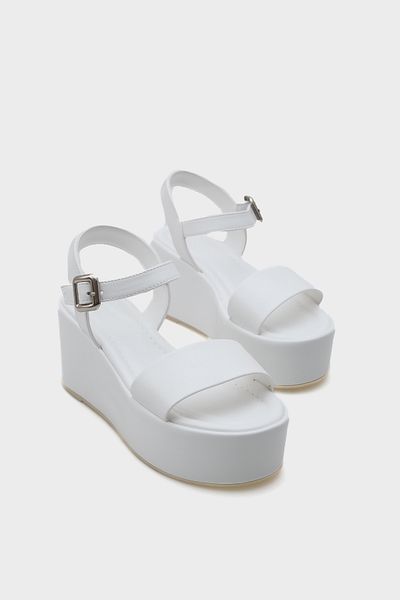 Capone Outfitters Donna Plateau-Damensandalen mit einem Riemen