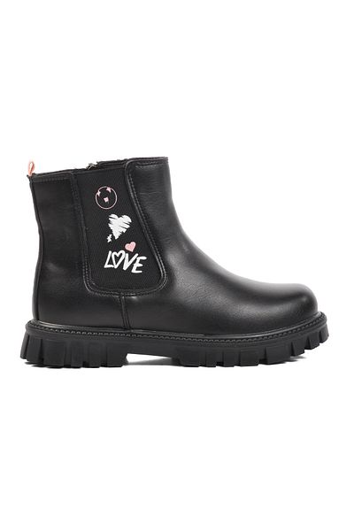 pepino Black Girl's Boots with Fleece Inside