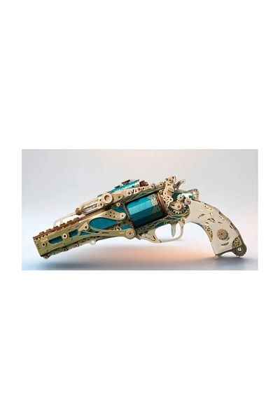 ROKR 3D Puzzle, Classic Revolver Blue, HC, wood, 176 pieces