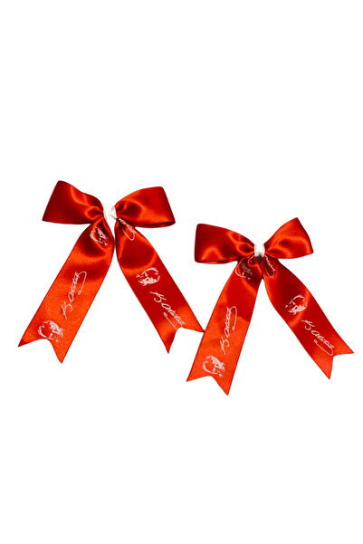 Jaida Moda 23 April, 19 May, 29 October, 10 November Red and White Atatürk Bow Buckle 2 Pieces