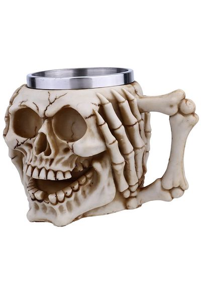 PUFO Skull Don't Hear metal beer mug in the shape of a skull, 380 ml
