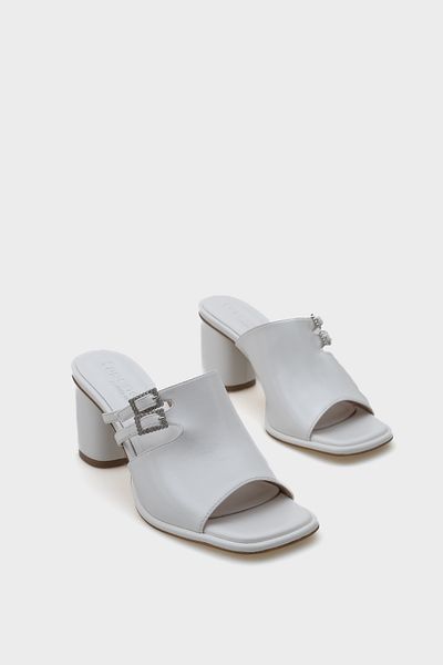 Capone Outfitters Γυναικείες παντόφλες Mona Blunt Toe με μεσαίο τακούνι με διπλή πέτρα