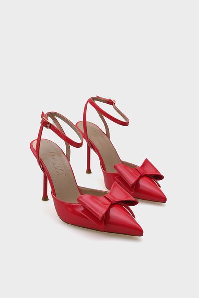 Capone Outfitters Pointed Toe Bow Ankle Strap Women's Shoes