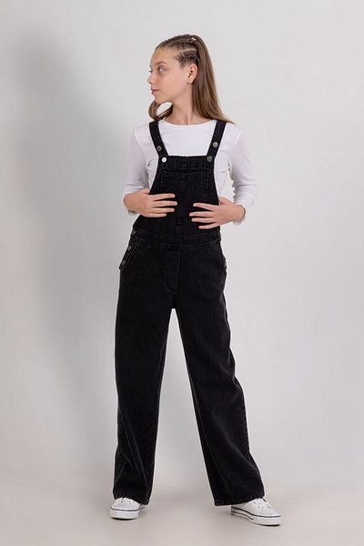 markamodi Special Design Adjustable Belted Denim Salopet Jumpsuit