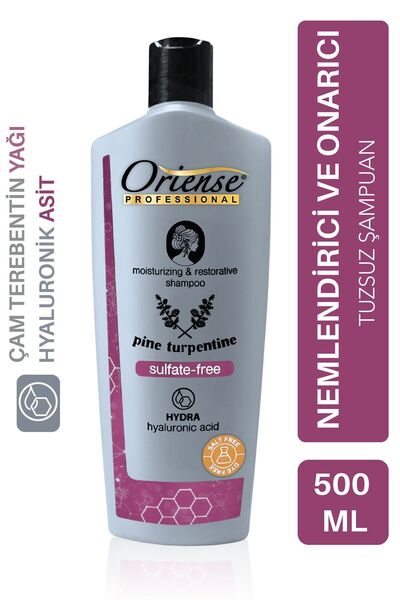 ORİENSE 500ml Tuzsuz Şampuan, Hyaluronik ve Çam Terebentini ile Nihai Temizlik - Kimyasal İçermez