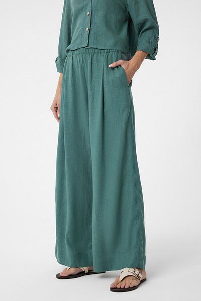 Antioch Women's Trousers with Green Stripe Detail