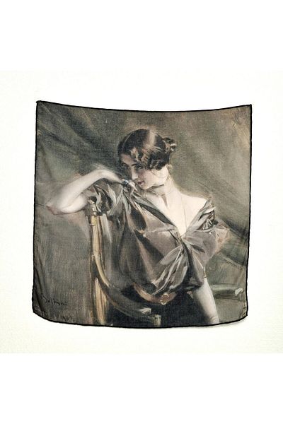 Deriderim Bandana colorata multifunctionala cu model Boldini Patrat colorat 45x45