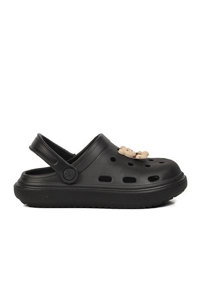 Aspor Black Unisex Sabo Kids Slippers