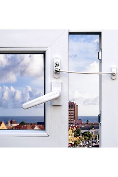 Emperium Pvc Door Window Safety Lock with Key and Rope (5122)