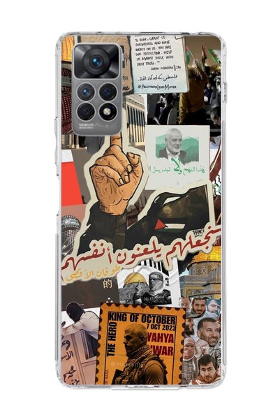 TechTree Redmi Note 12 Pro 4g Compatible Palestine Freedom Clear Silicone Case