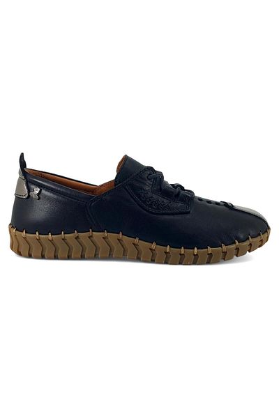 venüs ayakkabı Venus 2010724   Genuine Leather Women's Casual Shoes-Black