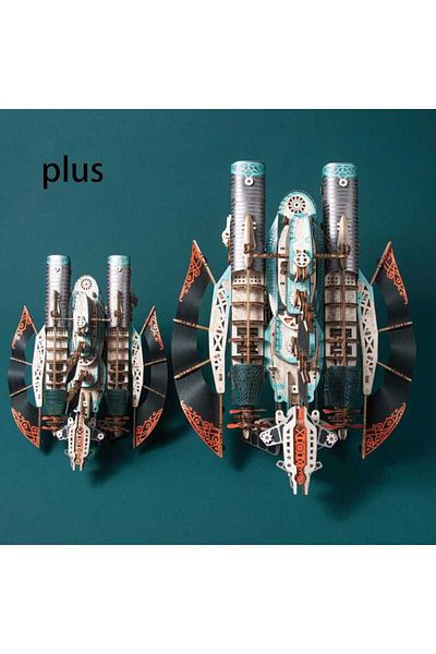 ROKR 3D Puzzle, 20,000 Leagues Under the Sea Ship Plus Size, gray, HC, wood, 412 pieces