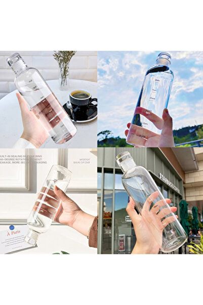 PUFO bottle for water or liquids made of borosilicate material, leak-proof lid, 500 ml
