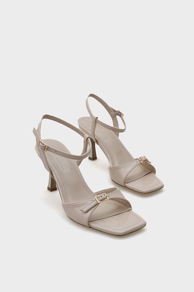 Capone Outfitters Sandale de damă Dale cu toc mediu cu curea la gleznă
