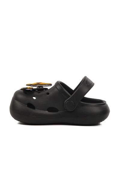 Aspor Black Unisex Kids Sabo Slippers