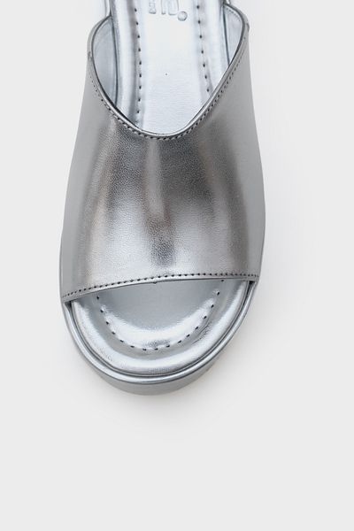 Capone Outfitters Marta Platform Metallic Single Strap Women's Slippers