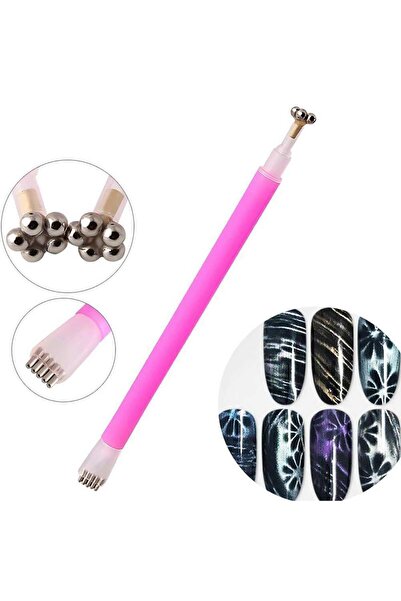 ZORAKOZMETİK Çift Taraflı Kedi Gözü Kalıcı Oje Çiçek Magneti Kalıcı Oje Mıknatıs