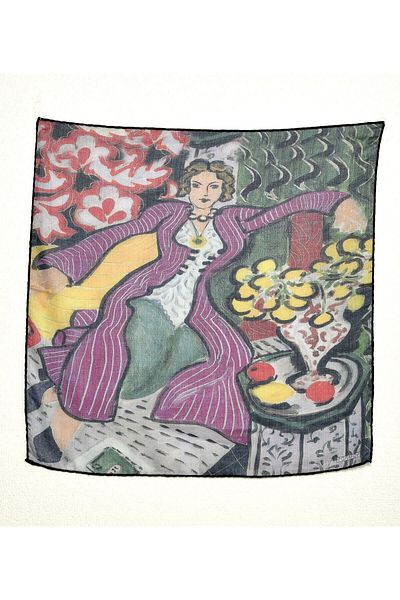 Deriderim Henri Matisse Mov și rochie cu model colorat multifuncțional pătrat colorat 45x45 Bandana