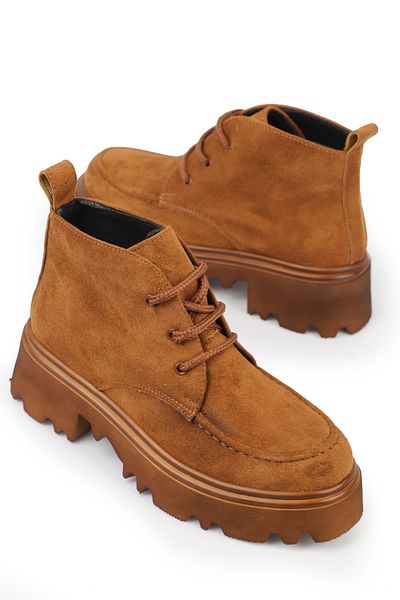 Capone Outfitters Kerek orrú Trac Sole fűzős női csizma