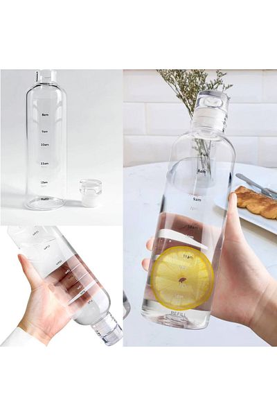 PUFO Sticlă pentru apă sau lichide din material borosilicat, capac etanș, 500 ml