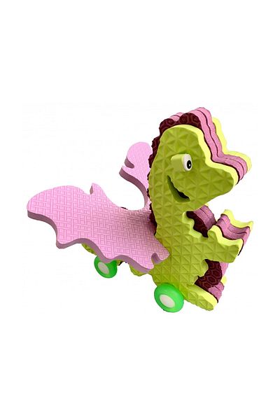 Babymax Babygreat, Foam Bath Toy Animals with Wheels (Tyrannosaurus, Flying Dragon), GB-A1