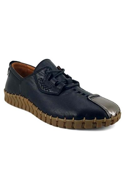 venüs ayakkabı Venus 2010724   Genuine Leather Women's Casual Shoes-Black