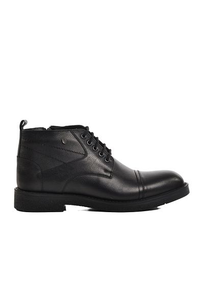 Aspor Black Genuine Leather Classic Men's Boots