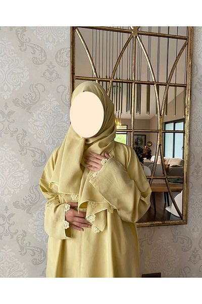 Nimet Abla Butik Hand Embroidered Prayer Robe Suit