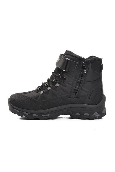 Aspor Black Velcro Unisex Kids Boots
