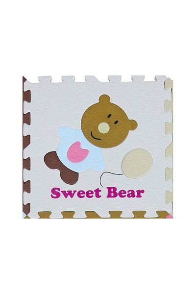 Babymax Babygreat, Puzzle Mat Little Girl Teddy Bear, 92x92 cm, 13mm, GB-M129GB