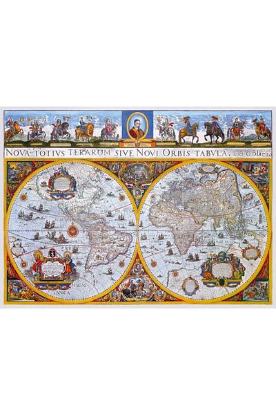 Wooden City Wooden Puzzle Nova Terrarum Antique Map XL, Wooden City, 750 pieces