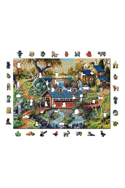 Wooden City Wooden Puzzle Countryside Bridges L, Wooden City, 505 pieces