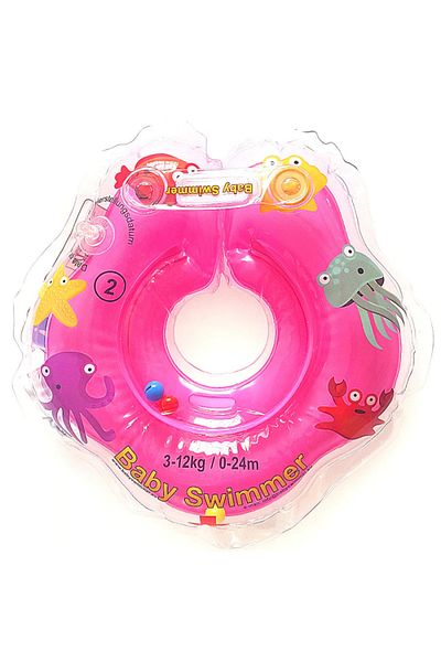 Babyswimmer Pink Baby Neck Warmer With Rattles 0-24 Months